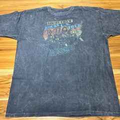 Aerosmith Shirt XL 1976 Rocks Tour Acid Wash Local Crew Grunge Metal Band Tee