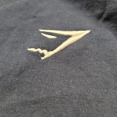 Gymshark Shirt Mens XL Blue Short Sleeve Embroidered Logo Activewear Gym