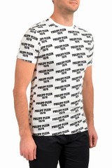 Philipp Plein Men’s White Short Sleeve Logo Print Crewneck T-Shirt US 2XL IT 56