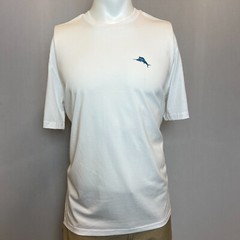 Tommy Bahama Shirt Mens Extra Large 2XL White Short Sleeve Beach Chair Reflect