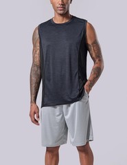 5 Pack Dry Fit Sleeveless Muscle Shirts for Men, Athletic Tank Tops for Worko…