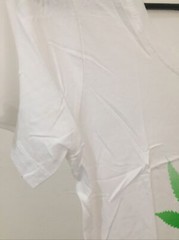 Women’s Go Green Weed White T-shirt , 100% Cotton,New ( Tear Away Label)