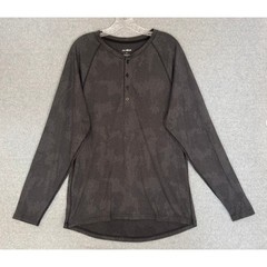 NEW! Jolt Gear Mens XL Long Sleeve Henley Shirt Gray Camo Athletic Performance
