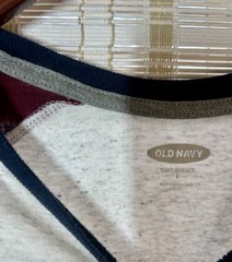 Old Navy Soft Wash Men’s Unisex Raglan Long Sleeve Tee T-Shirt Light Weight Sz L