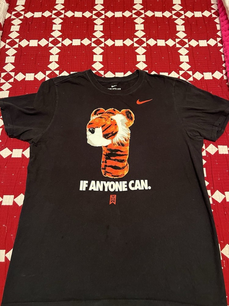 Nike If Anyone Can Frank T-Shirt L M Tiger Woods Golf PGA VTG