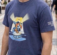 Universal Studios Japan Grand Opening 2001 Woody Woodpecker Men’s S Blue Tee