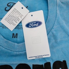 Ford Bronco T-Shirt Mens Medium Blue Graphic Built Wild Cotton Mineral Wash