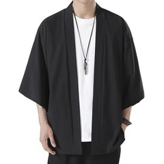 Comfy Fashion Shirt Jacket Yukata 3/4 Sleeve Cardigan Coat Japanese Kimono