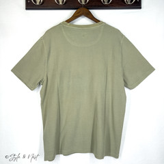 Common People Waffle Knit Tee XL Sage Green Cozy Ribbed Coastal