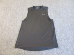 Under Armour Tank Top Shirt Men’s Medium Black Polyester Compression *
