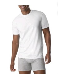Hanes Men’s Soft Cotton Undershirt Multipack Stay-Tucked Crew Neck Tee