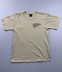 Vintage Panama Jack Shirt Mens Medium Beige Parrot Graphic Tee Tropical USA VTG