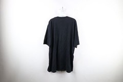 Vintage 90s Streetwear Mens 2XL Faded Blank Pocket T-Shirt Black Cotton USA