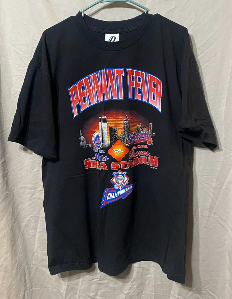 Pennant Fever Shea Stadium 1999 NL Championship Series Shirt XL Mets Braves