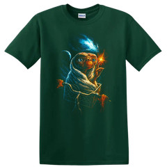 ET Alien Bike Glow Space Movie T Shirt Retro Sci Fi Fan Art Tee