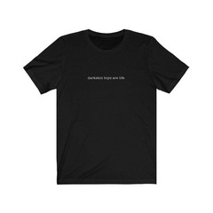 DARKSKIN BOYS ARE LIFE (t-shirt) – tee graphic statement – Black White Grey Red