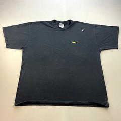Vintage Nike T-Shirt Mens XXL Black Swoosh Spellout Logo Athletic Sportswear y2k