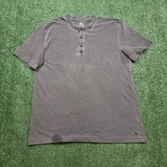 The Normal Brand T Shirt Mens Size L Gray Black Henley Short Sleeve Preowned
