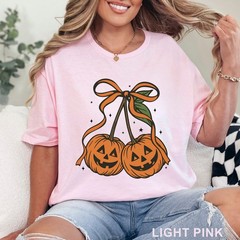 Pumpkin Cherries Autumn Girly Shirt, Halloween Pumpkin Shirt, Fall Theme, 203650