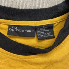 No Boundaries Shirt Mens XL Y2k Skater Layered Long Sleeve Vintage Yellow