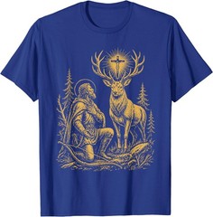 St. Hubert and the Stag Christian Hunter Vision Art T-Shirt