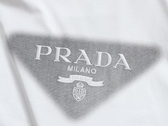 Prada round neck short sleeved T-shirt – white