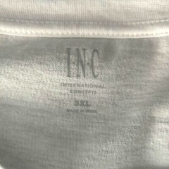 INC International Concepts Mens White Sports Crew Neck T Shirt Modern 3XL New