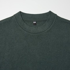 UNIQLO UNISEX Soft Knitted Fleece T-Shirt Soft Smooth Knit-like Texture NEW