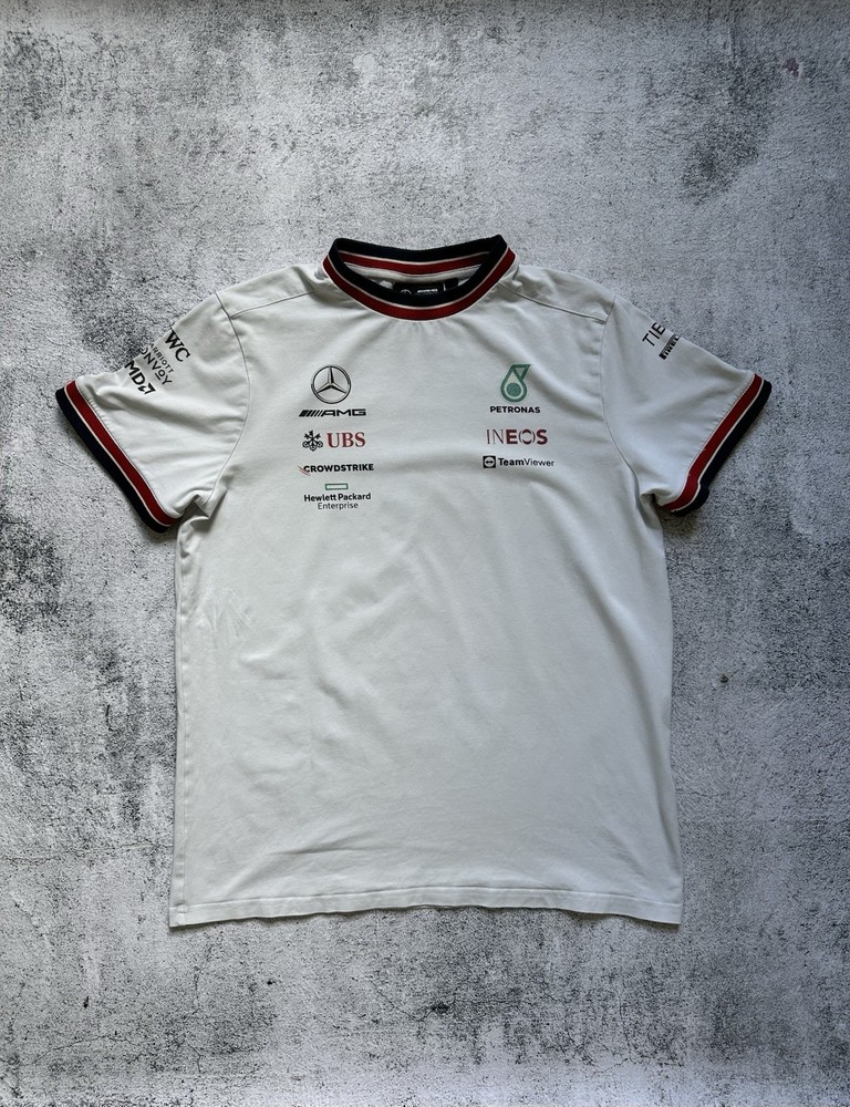 Petronas Mercedes-Benz AMG Formula 1 T-shirt Racing Men’s M Size White