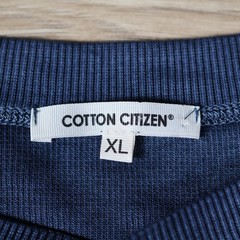 Cotton Citizen Shirt Mens XL Navy Blue Henley Long Sleeve Supima Modal USA Made