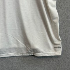 adidas Ultimate Tee White Black Logo Climalite Performance Casual Mens Size 2XL