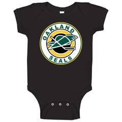 Oakland Seals Retro Hockey Logo Baby One Piece