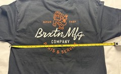 Brixton Mfg Parts and Service Standard Fit Mens SS T Shirt Sz L Bulldog B070