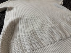 Tailored Mock Neck Knitted Shirt Cream – Size L/XL Asian (S/M American)