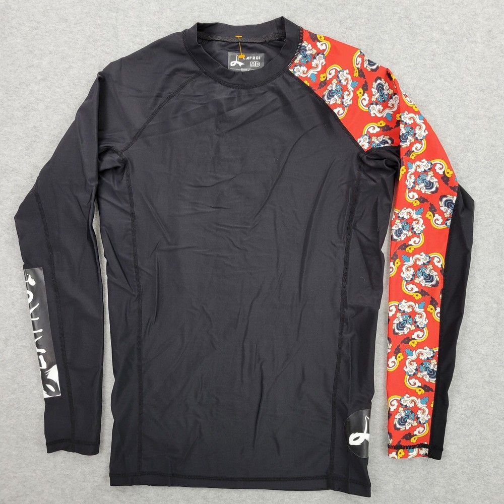 LAFROI Burst Shirt Mens Medium Black Polyamide Tibetan Cloud Long Sleeve