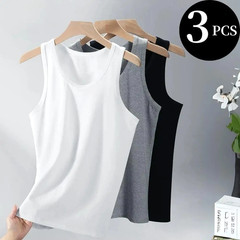 Hot Sale Men 3Pcs Sleeveless Breathable Fitness Vest