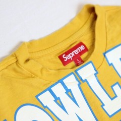 Supreme Overprint T Shirt KNOWLEDGE REIGNS SUPREME Slub Top Tee L SS24 Gold