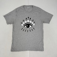 Kenzo Eye Print T-Shirt Grey White Tiger Designer Size Large