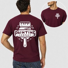 Men Personalised Work T Shirt Custom Trade Company Logo Mechanic Plumber Painter