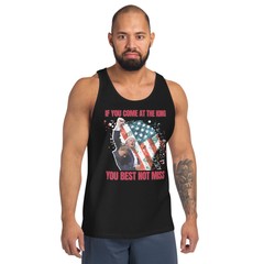 NEW Trump Tanktop Butler PA Rally “If You Come At The King”Trump Shot Tanktop