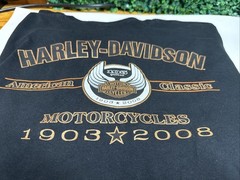 Harley Davidson 105th Anniversary Shirt Mens XL USA Made Black Biker 2008 y2k