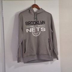 Brooklyn Nets NBA Men Light Gray Fan Apparel Hoodie Size M SOLD AS IS