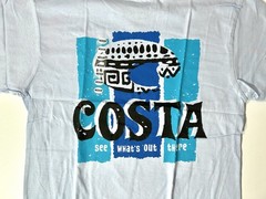 NWT Costa Del Mar M Blue Tiki Island See What’s Out There Surf Beach Shirt