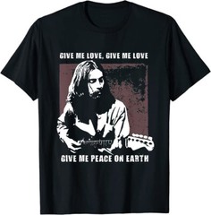 Music Singer 80S Give Me Love Give Me Peace On Earth Classic T-Shirt Size M-3XL