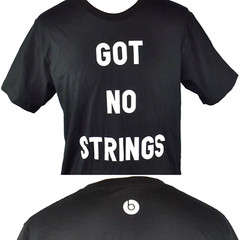 Beats Headphones Got No Strings Mens T-Shirt size Large Wireless Promo Puppetico