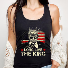 Vintage Trump Long Live The King American Patriotic Retro Tank Top