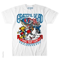 GRATEFUL DEAD-4TH OF JULY-1987-Foxboro, MA-WAVE THAT FLAG-T-SHIRT S-M-L-XL-2X-5X