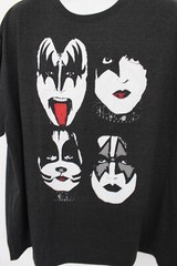 KISS CHARCOAL-BLACK “FOUR FACES” S/S T-SHIRT SZ: 5XLT 5XT NWT RARE FIND