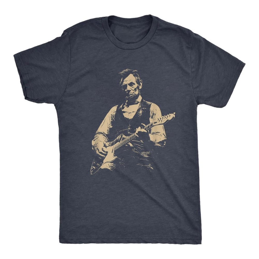 Abraham Lincoln Guitar T-Shirt, Retro Political Humor Tee