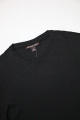 Michael Kors Mens Textured Fabric Crew Neck Short Sleeve T Shirt Black M Embroid